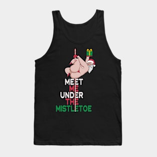 Xmas Santa Mistletoe Christmas Christmas Fest Tank Top